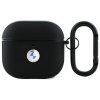 BMW BMA4SSLBK AirPods 4 cover            czarny/black Geniune Leather Silver Logo
